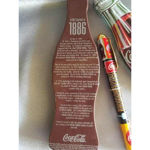 Vintage Coca Cola Roller Ball Pen in Tin box 1996 conmemorative - Picture 3 of 4